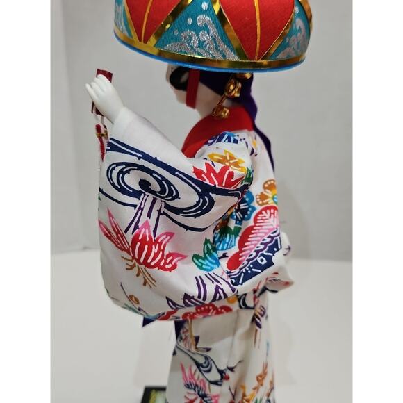 Vintage Japanese Ryukyu Geisha Doll 14" Traditional Female Figure in Kimono - Picture 6 of 16
